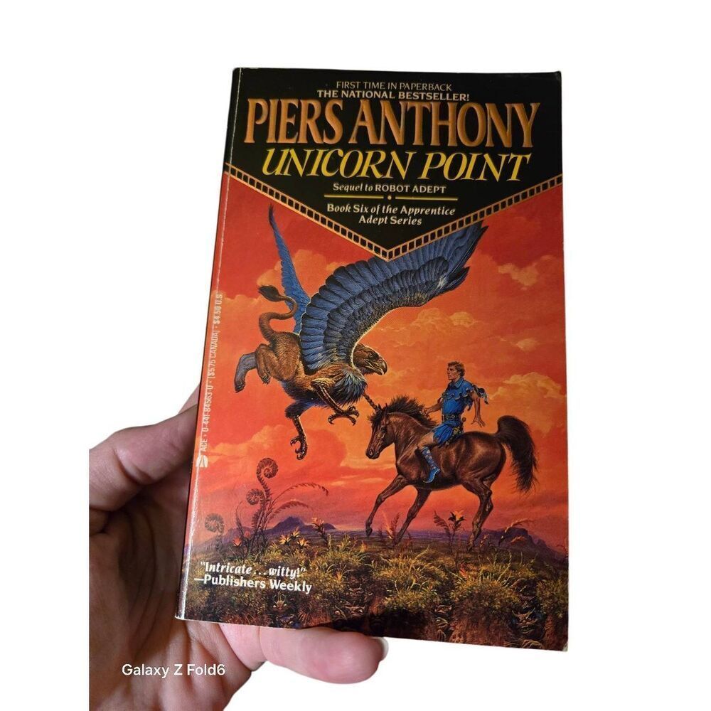 Unicorn point by Piers Anthony - ace fantasy books - isbn 0441845630